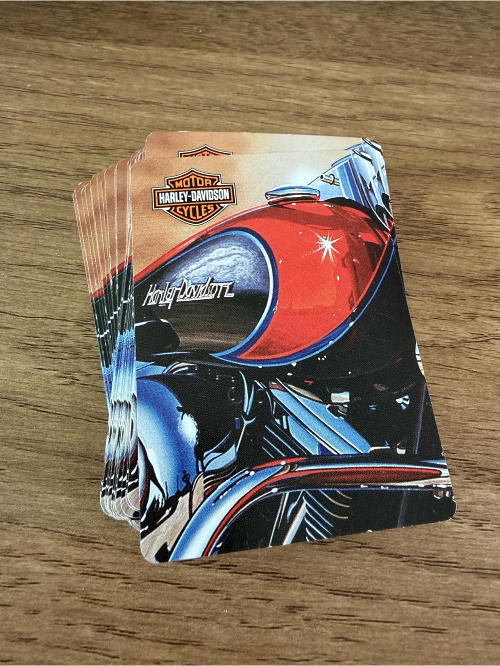 Harley-Davidson Red & Black Motorcycle Playing Cards